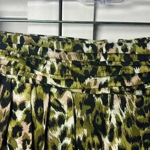 Antonio Melani Leopard Print Faux Wrap Skirt Size 14 - Picture 4 of 11